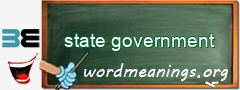 WordMeaning blackboard for state government